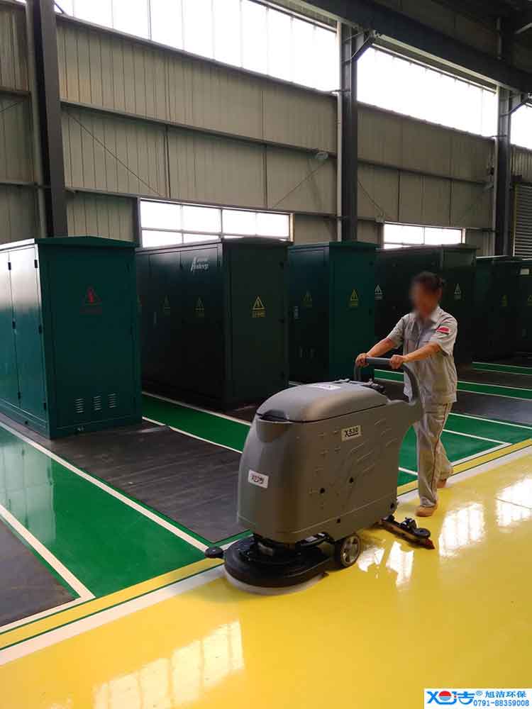 旭潔手推式多功能全自動洗地機，工廠生產(chǎn)倉庫工業(yè)洗地機2