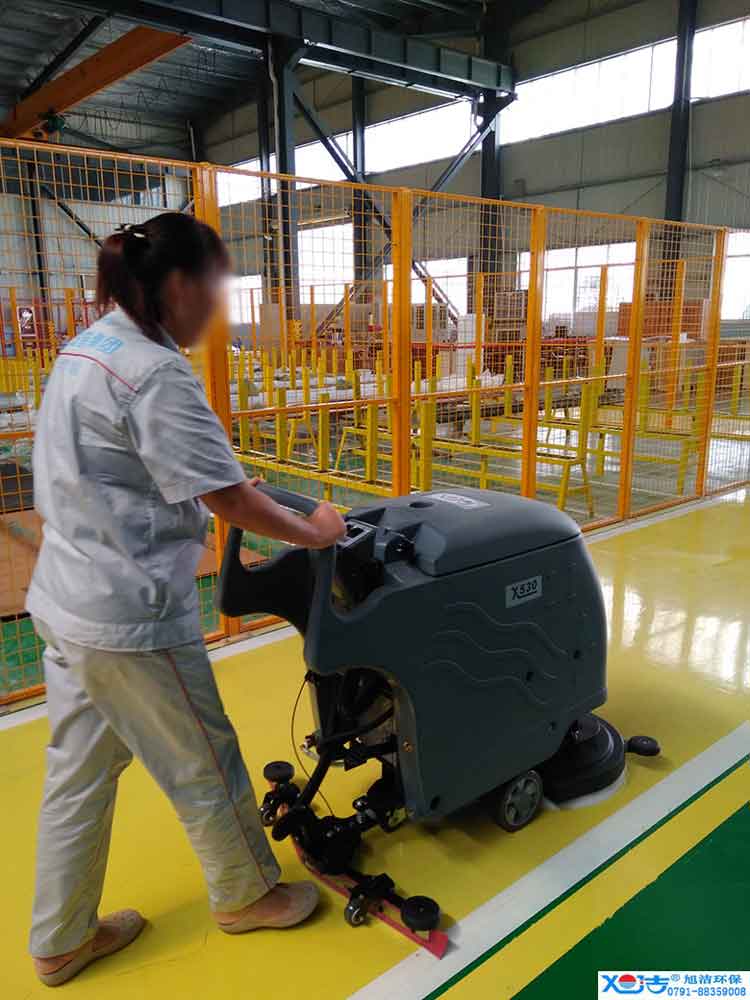 旭潔手推式多功能全自動洗地機，工業(yè)廠房物流洗地機